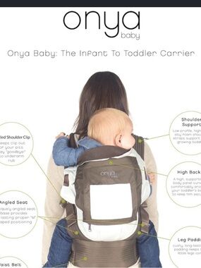 Onya Baby Infant-to-Toddler Carrier — Brown and White